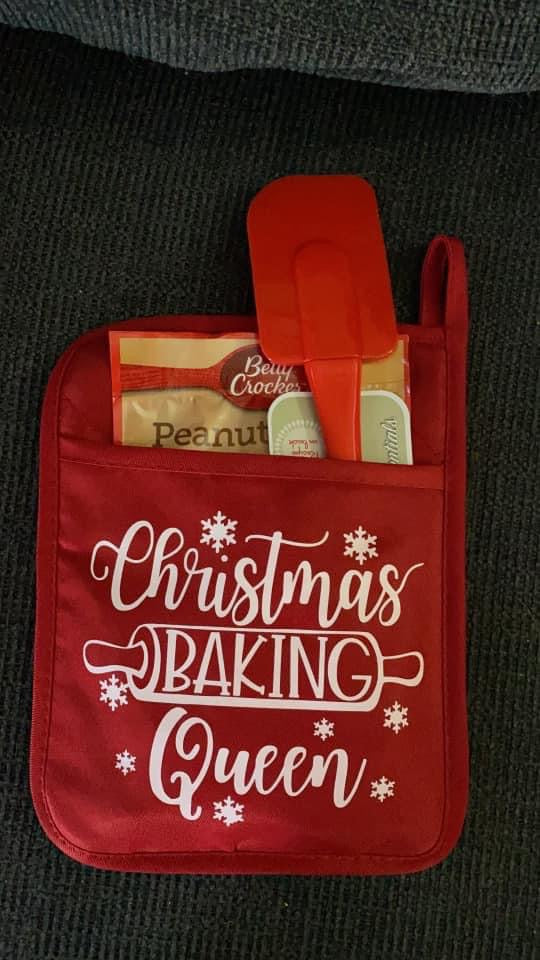 Holiday Christmas Baking Gift Set, Brownies Cookies Oven Mitt