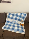 Custom Gingham Crochet Baby Blanket