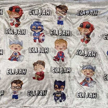 Super Hero baby blanket
