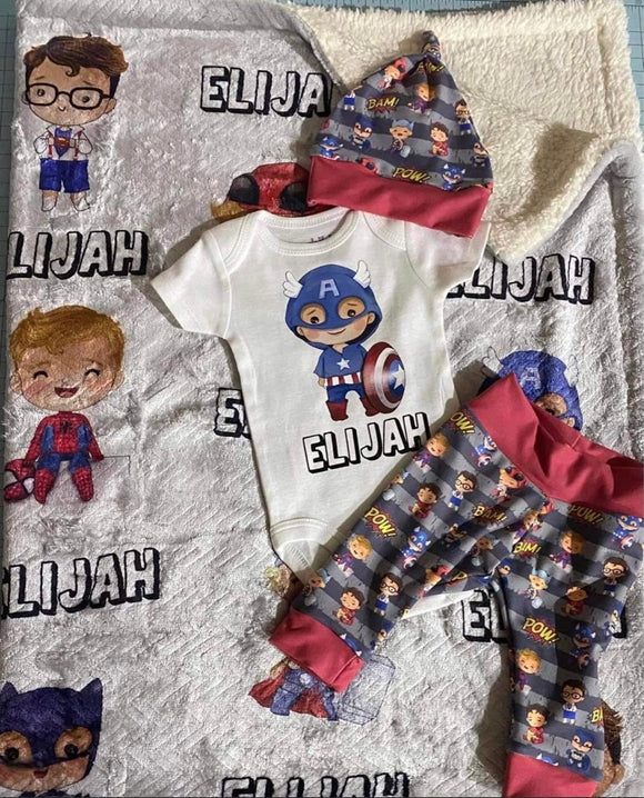 Superhero Full Baby Gift Set