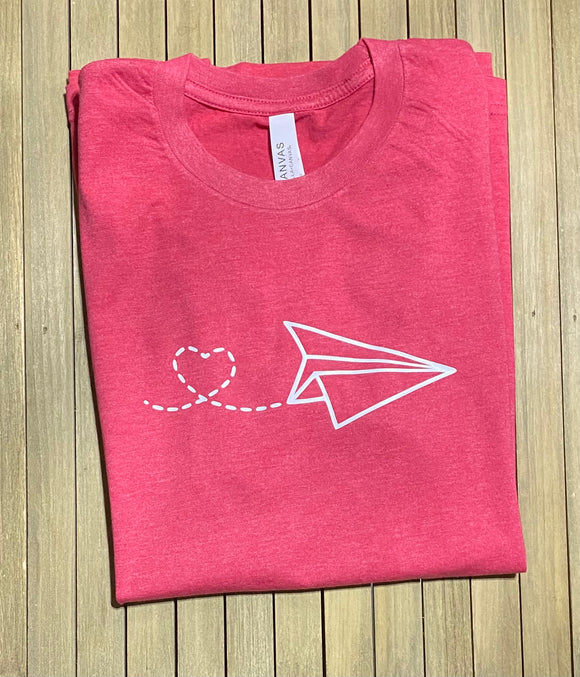 Paper Airplane Valentine Shirt