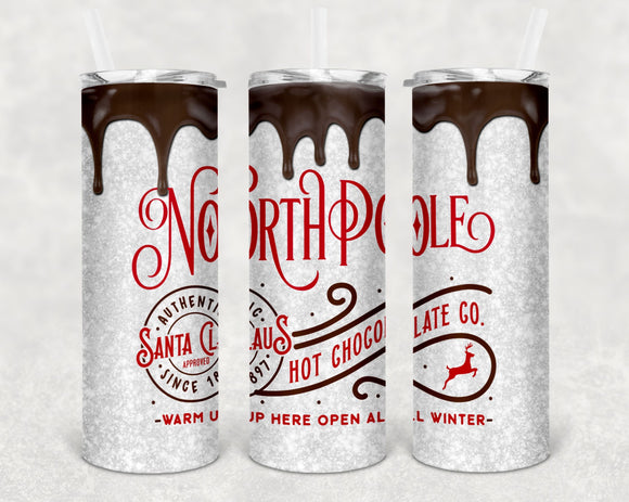 North Pole Hot Chocolate Christmas Tumbler