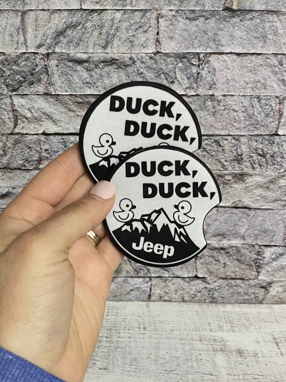 Duck Duck Jeep Car Coasters