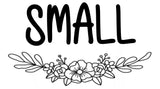 Floral Size Label Sticker