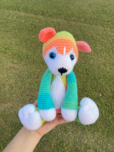 Rainbow Husky Stuffed Animal