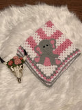 Elephant crochet baby blanket