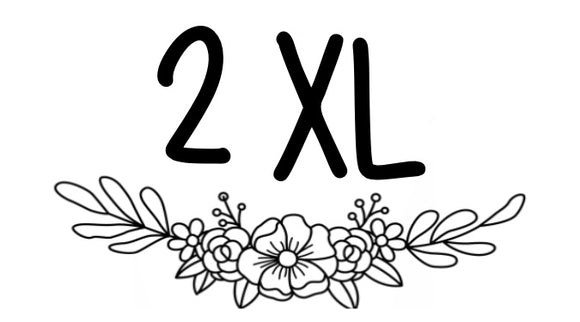 Floral Size Label Sticker