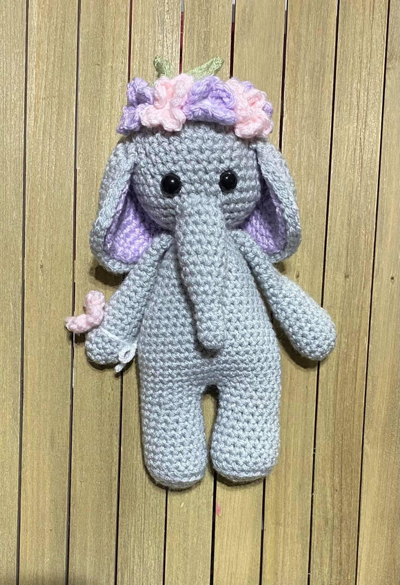 Crochet elephant stuffed animal