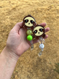 Sloth Glitter Badge Reel