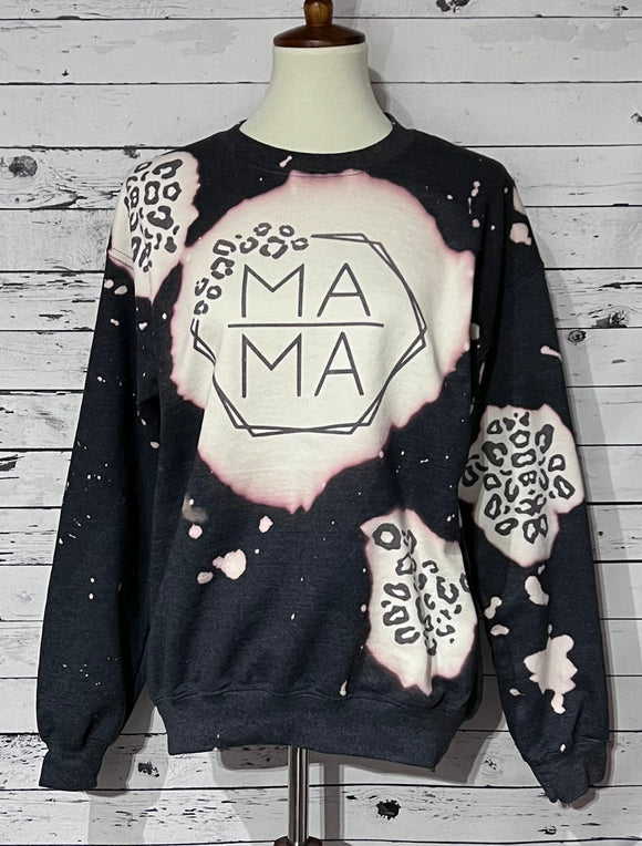 Mama Leopard Bleach Sweatshirt