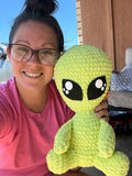 Large Cosmo Alien Crochet Stuffy