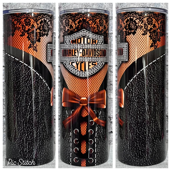 Women’s Motorcycle Orange Tumbler