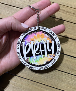 Pray Sublimated Keychain