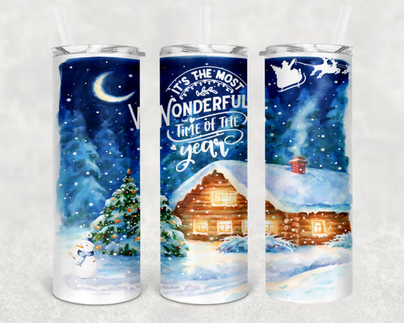 Most Wonderful Time Of The Year Christmas Tumbler
