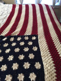 American flag crochet throw blanket