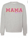 “Chenille Patch” Mama Shirt in Pink