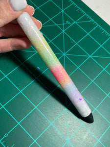 White with Hint of Rainbow Pen