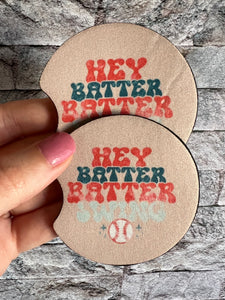 Hey Batter Batter Swing Car Coasters