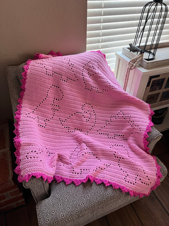 Dinosaur Crochet Baby Blanket