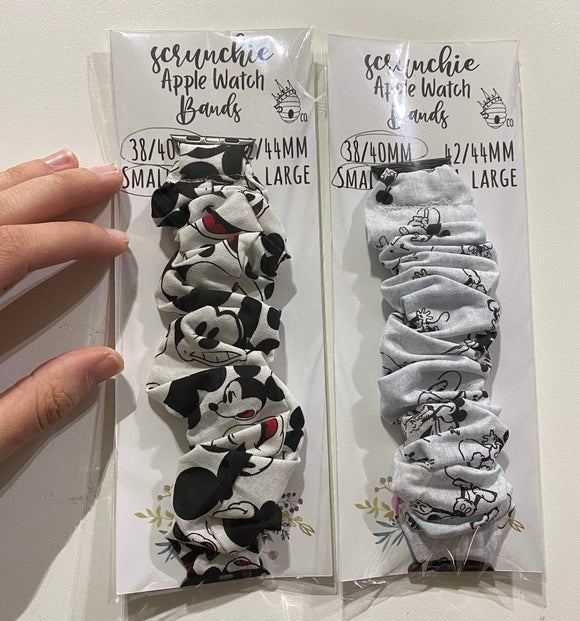 Large Mouse Face Scrunchie Apple Watch Bands