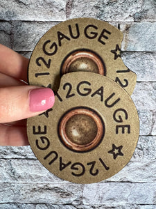 12 Gauge Shotgun Car Coasters