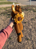 Sunflower Cow Crochet Stuffy